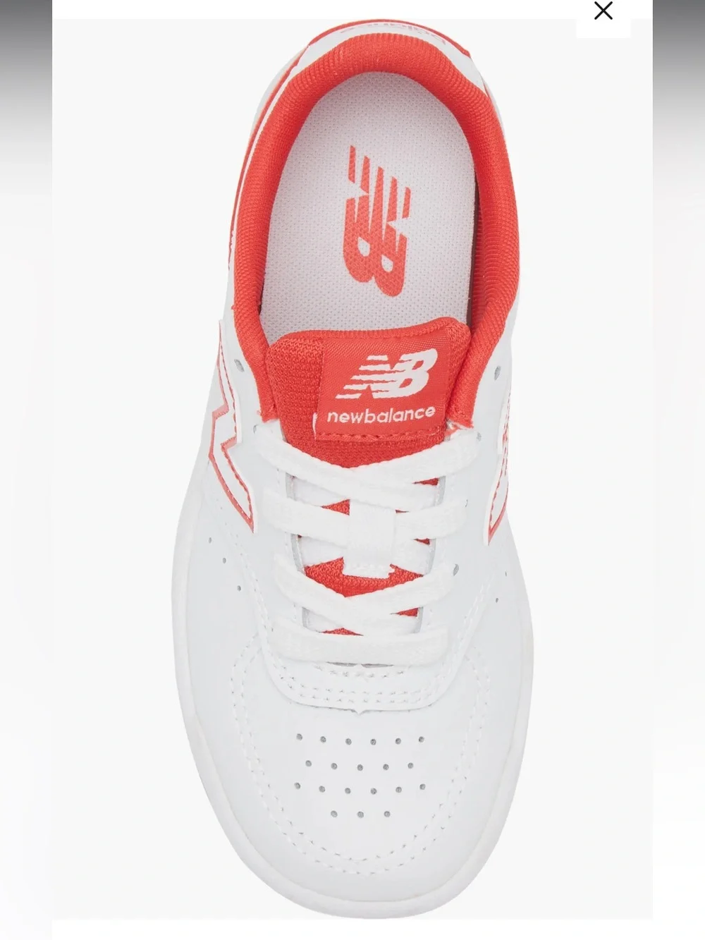 New Balance Kids' White & Red Athletic Sneakers - Size 3